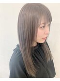 さらさらストレート×ラベンダーベージュ