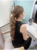 ポニーテールヘアセット