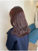 ◆ケアカラー/髪質改善/小顔/ピンクベージュ/ブリーチなし/30代
