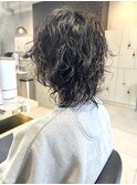 ウルフカット×スパイラルパーマ