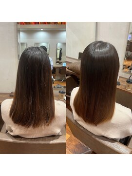 キュア 表参道(CURE) 黒髪/グレージュカラー/ココアベージュ/ヘルシーロング[表参道]