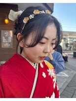 エミュ 天文館店(eMu) 【成人式アレンジ】もこもこアップスタイル