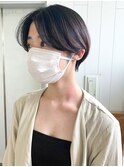 ハンサムマッシュショート_チェリーブラウンフェミニン_ba406341