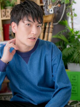 カバーヘア イヴ 戸頭店(COVER HAIR EVE) 束感ショート黒髪サイドグラデーションm戸頭20代30代40代