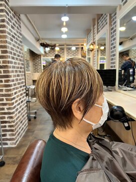 ロク 白楽(rocu) 前髪/マチルダボブ/ピンクベージュインナー/グレージュ[白楽駅]