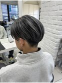 ホワイトシルバーメッシュ