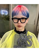 ピンクブルールーツカラー