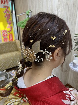 ブレイブシザー(BRAVE SCISSOR) 成人式 網おろしアレンジ