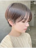 大人ショートボブ黒髪ショートカットマッシュショート前髪あり