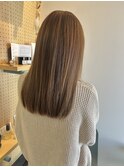 セミロング×アッシュ