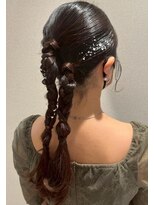 ショコラ アベノ(Chocolat ABENO) #暗めカラー #お呼ばれヘア #ツインテール