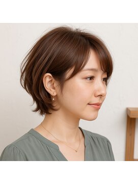 スープレックス ヘアーデザイン(SOUPREX HAIR DESIGN) まろやかモカブラウンショートボブ　20代 30代 40代 50代 60代