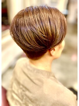 ふんわり/丸み/ハンサムショート/髪質改善/白髪ぼかし/カラー/