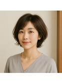 大人ナチュラルショートボブ 20代 30代 40代 50代 60代髪質改善
