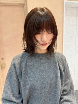 オン キャナルシティ博多前店(on) 【晴音】ボブウルフ/ベージュブラウン/ボブ/20代