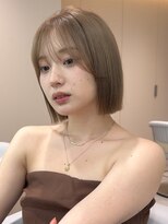 サンドイエナ 横浜店(sand yena)&nbsp;ボブ/切りっぱなしボブ/くすみベージュ/髪質改善