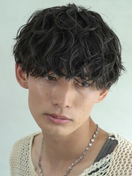 フィフス 渋谷(fifth) 渋谷大人波巻き2WAYシャドウルーズパーマツーブロックマッシュ