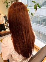 ヘアリゾート粋 ティガ 池袋店(tiga) 艶髪/ロング/ストレート/透明感/オレンジブラウン