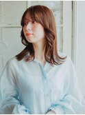 セミロングレイヤー30代/40代/50代ウルフ/レイヤー