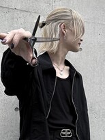 メンズサロン ガウディ 三宮店(men's salon Gaudi) メンズハーフアップウルフ×ブリーチハイトーンブロンド