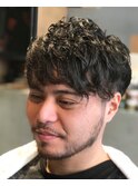 マッシュパーマスタイル  <理容室><吉祥寺><バーバー>
