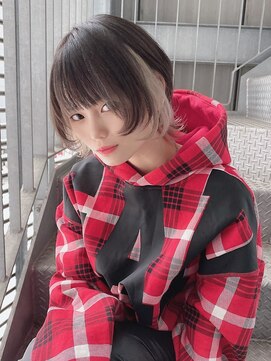 リアイス(Re:ICE) ミニウルフ/くすみブルー/流れるレイヤー/インナーハイライト