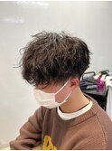 ツイストスパイラルパーマ波巻きスパイラルパーマメンズマッシュ