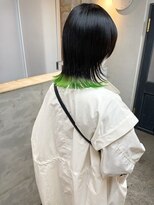 ソイ 下北沢(soi)&nbsp;【tail color Green】デザインカラーウルフ/裾カラー/グリーン