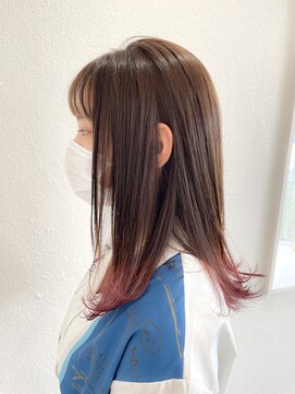 ラシク(racic) 【racic】ピンク裾カラー　10代20代30代