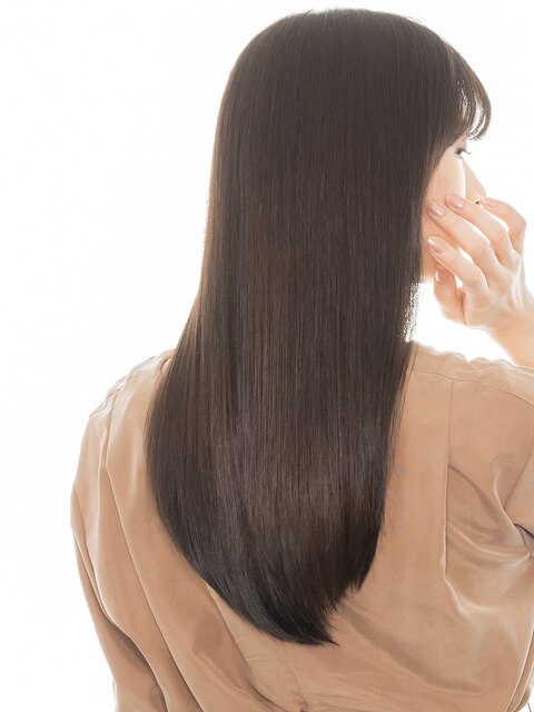 【髪質改善】酸性ストレートで艶髪ナチュラルストレートロング
