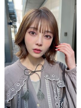 クーエフー(coo et fuu) 10代20代30代40代50代 前髪 外ハネボブ アッシュベージュ 藤