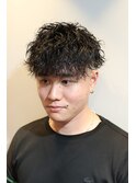 波巻きパーマ/新宿/波巻きスパイラル/マッシュ/新宿メンズヘア