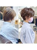 絶壁解消/ひし形大人ショートボブ