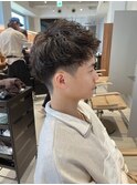 <森千晶>メンズ短髪ツーブロックニュアンスパーマ