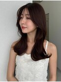 大人ロング×チェリーレッド