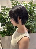 丸みショート×ベリーカラー
