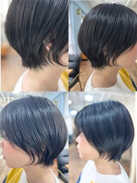 アンメリーアン(Ann merry ann) くびれボブミニウルフ透明感シルバーアッシュグレージュカラー