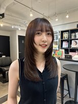 ファーム 大崎店(FAAM)&nbsp;ロングレイヤー×暗髪×毛先ニュアンス