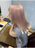 【吉田江梨】ブリーチカラー　ハイトーン　ピンクブロンド
