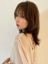 上品なブラウンベージュ/韓国ヘア/ニュアンスカラー