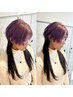 ウルフ女子急増中！プルエクステダイヤモンド毛質30～50本×Wカラー￥34730