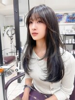 クラン 横浜(Clanc)&nbsp;くびれヘア ハイライトカラー アプリコットオレンジ 夏