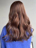 ナカオコアフュール(NAKAO COIFFURE)&nbsp;ミルクティーベージュ 巻き髪ロング ダメージレスカラー