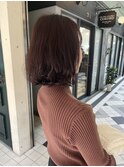 カシスラベンダー 外ハネパーマ