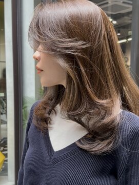 シティ(CITY) フェイスレイヤー レイヤーカット かきあげヘア 海外ヘア