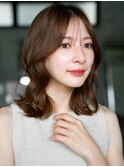 ☆フェミニンロング大人かわいいぱっつん前髪レイヤーカット小顔