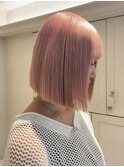 15523ブリーチ＆ダブルカラーラベンダーパープルレイヤーボブ