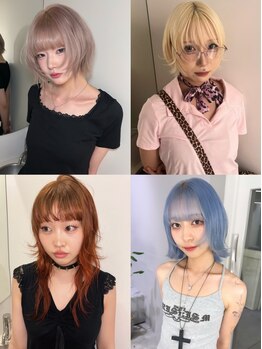 キオク(KIOX)の写真/前髪・顔周りのレイヤーで小顔に見える効果も◎ハイトーンカラーに合うデザインを提案致します★