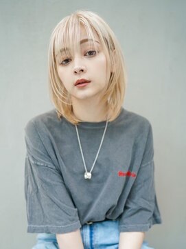 ギークス(GEEKS) 【GEEKS渋谷】ハッシュカット/ウルフ/ホワイトブリーチ/冬カラー