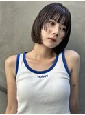 姫カット小顔カット内巻きボブ前髪レイヤーカット顔まわりカット